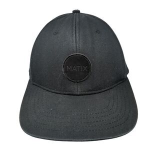 Matix Patch Snapback Hat Black One Size Adjustable Solid Vent Holes
